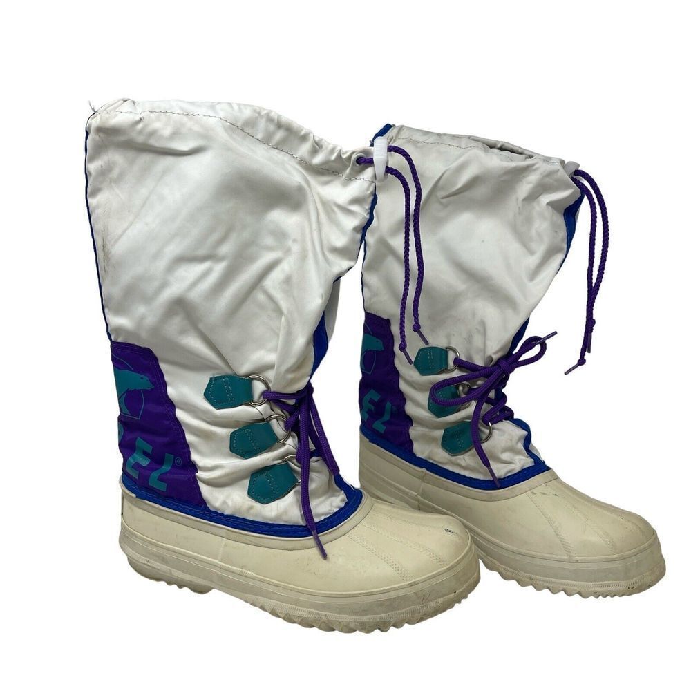 Vintage Sorel 8 Women's Freestyle Snow Boot 90s Felt Lined Made In Canada